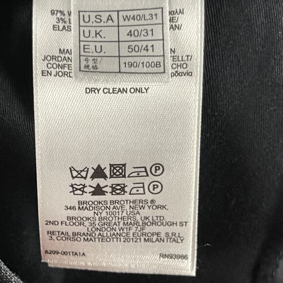 Brooks Brothers 346 Stretch Wool 2 Piece Suit Gray Striped Blazer 44R Pant 35x31 - Picture 16 of 16